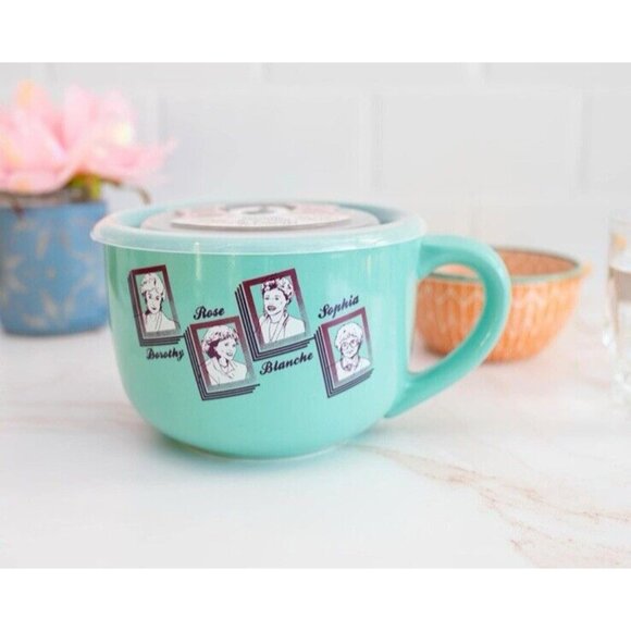 The Golden Girls Soup Mug w Vented Lid, Coffee, Lunch Cup , 24 Ounces - Picture 4 of 8